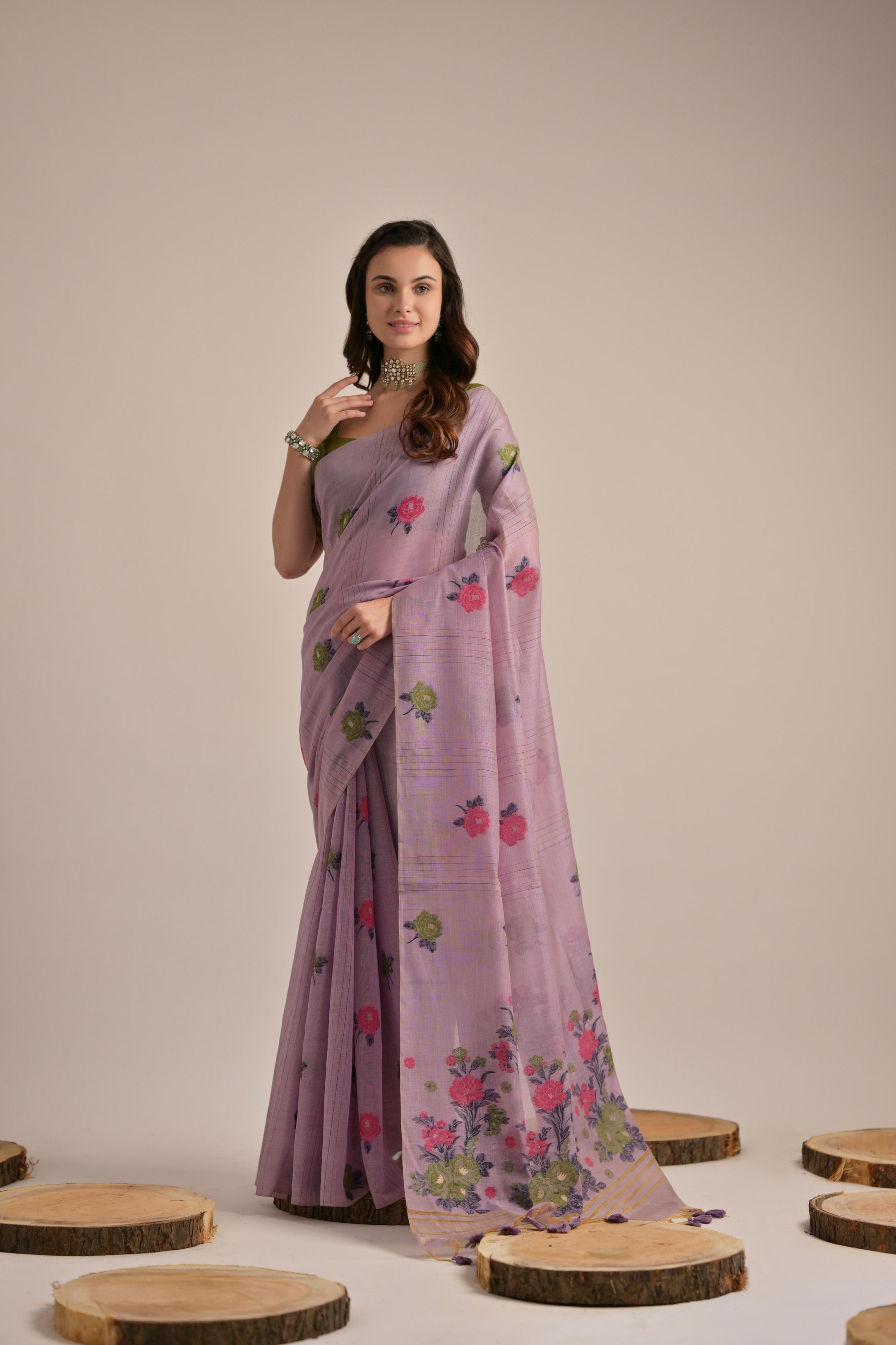 Muga Cotton Saree with Traditional Motifs