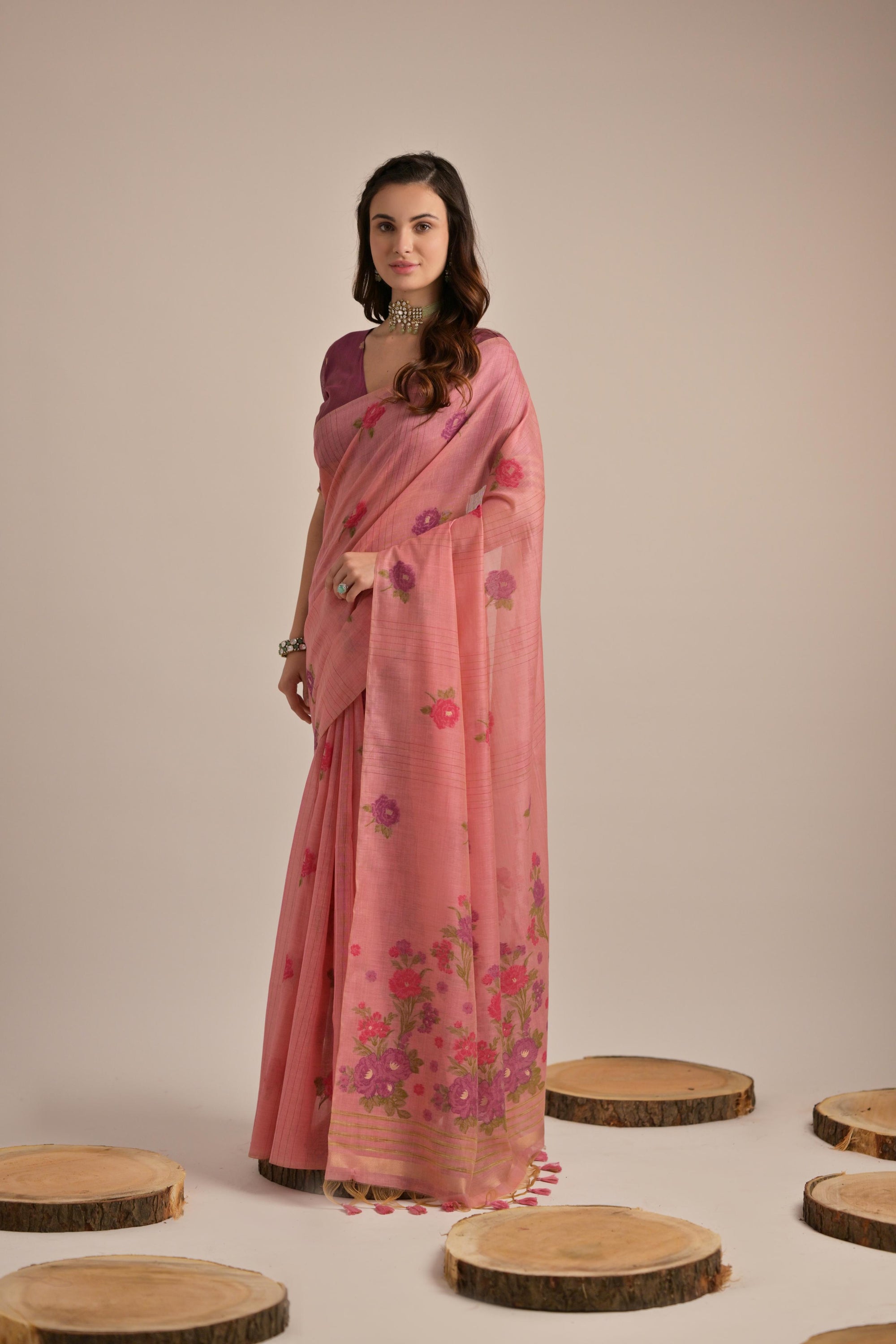 Muga Cotton Saree with Traditional Motifs