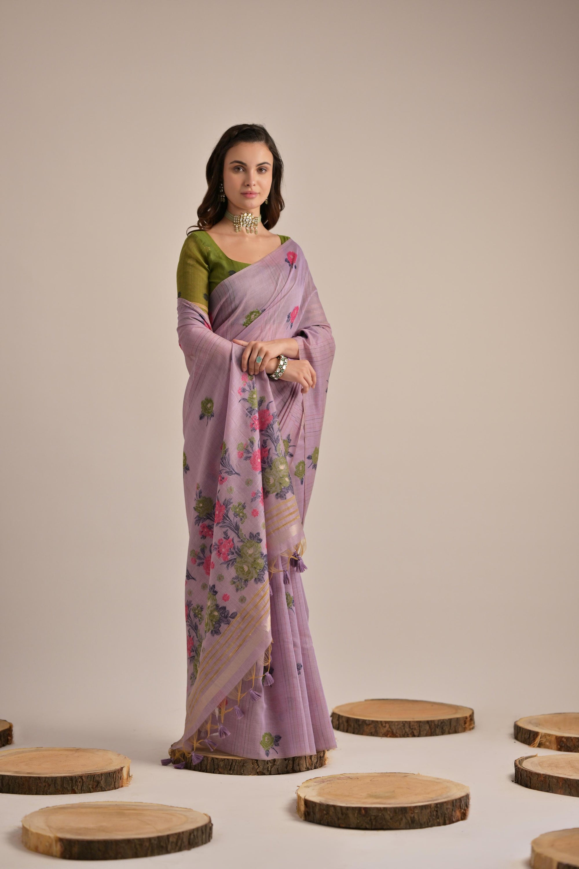 Muga Cotton Saree with Traditional Motifs