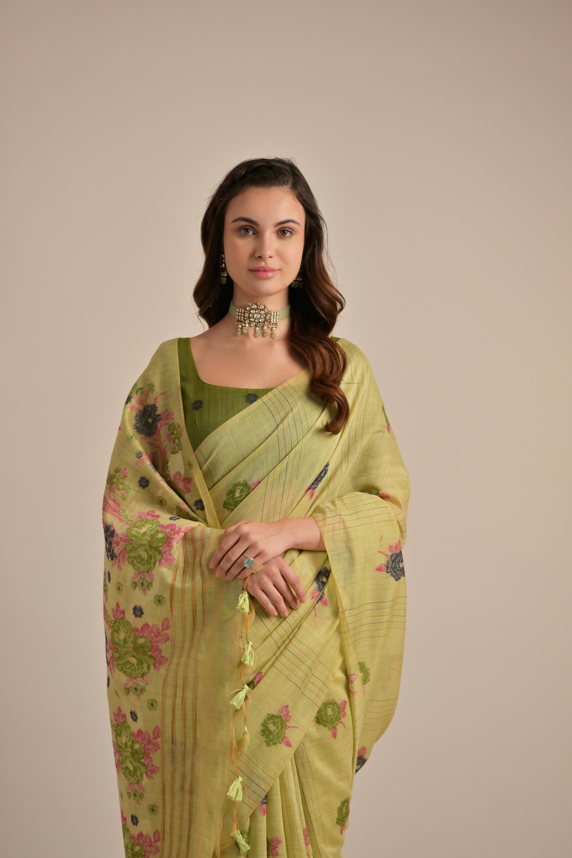 Muga Cotton Saree with Traditional Motifs